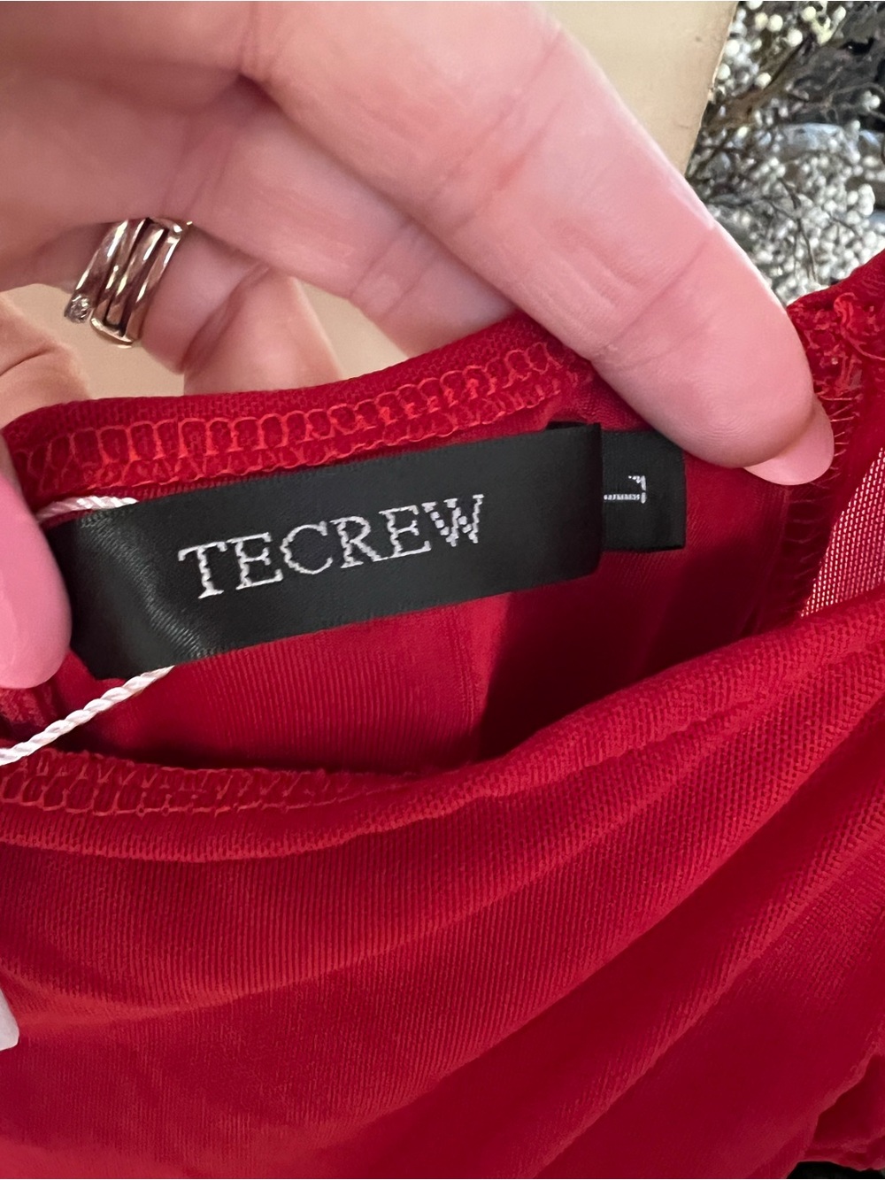 Off-Shoulder Ruched Red Cocktail Dress - Picture 3 of 7